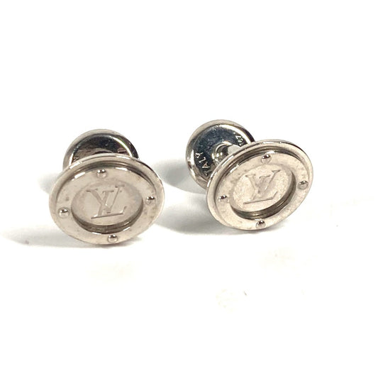 LOUIS VUITTON M68100 Cufflinks, LV Circle Accessory with Damier Case, Metal, Men's, Silver