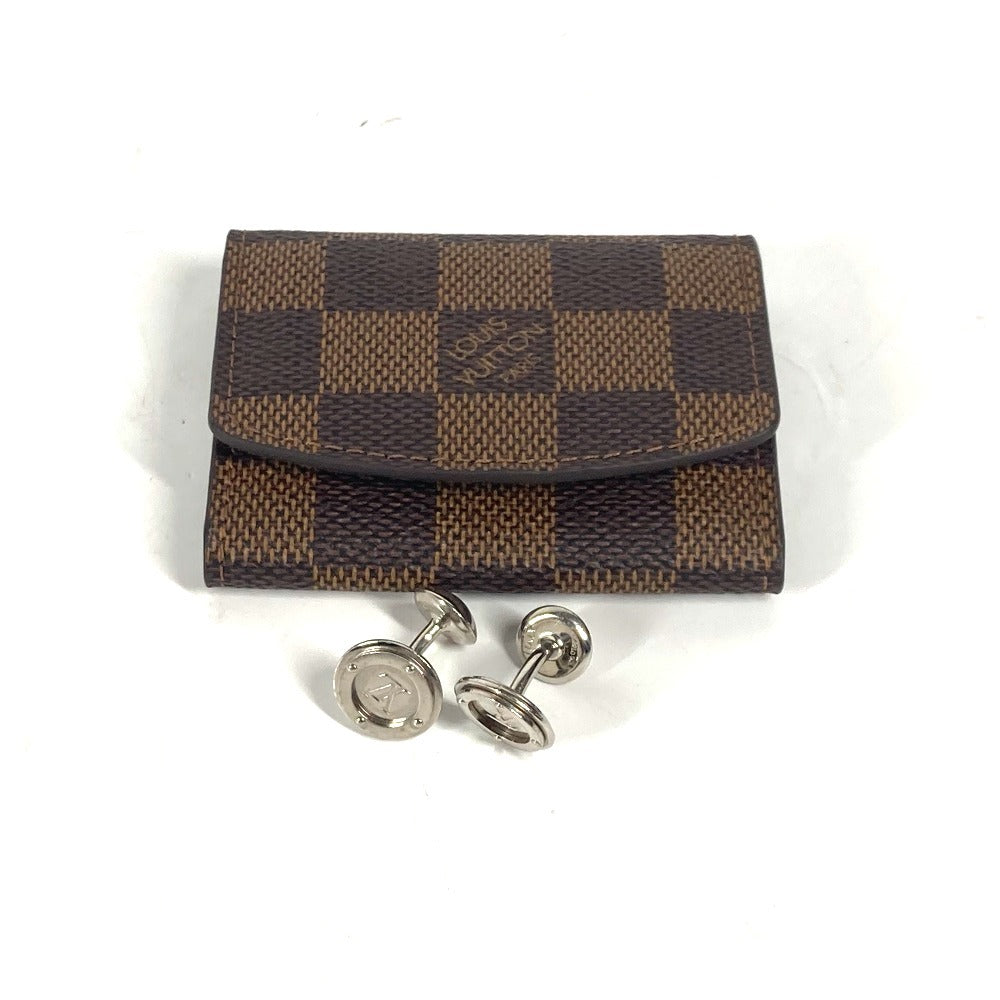 LOUIS VUITTON M68100 カフリンクス カフス LV サークル アクセサリー ダミエケース付き カフス メタル メンズ シルバー