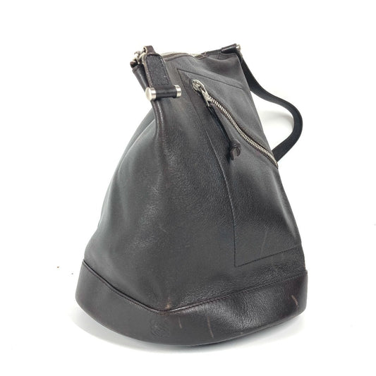 LOEWE Anagram Logo Anton Backpack Shoulder Bag Rucksack Leather Unisex Brown