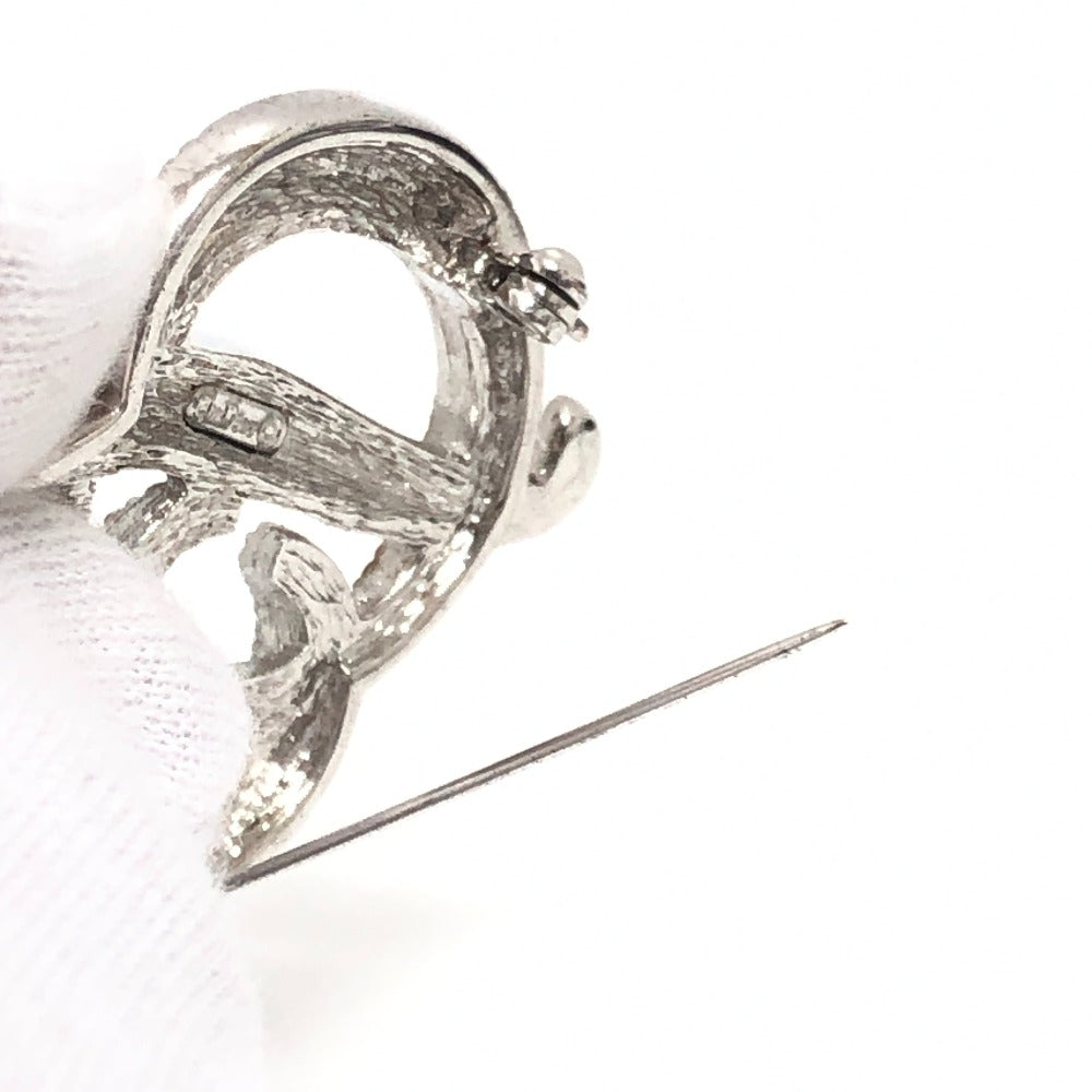 Dior logo CD brooch pin accessory metal brooch women's silver