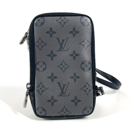 LOUIS VUITTON M69534 モノグラムエクリプス ダブルフォンポーチ ポシェット カバン 斜め掛け ショルダーバッグ モノグラムエクリプスキャンバス ユニセックス ブラック
