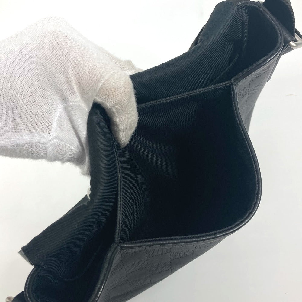 LOUIS VUITTON N41033 ダミエアンフィニ ディストリクトPM カバン フラップ 斜め掛け ショルダーバッグ ダミエアンフィニレザー ユニセックス ブラック - brandshop-reference