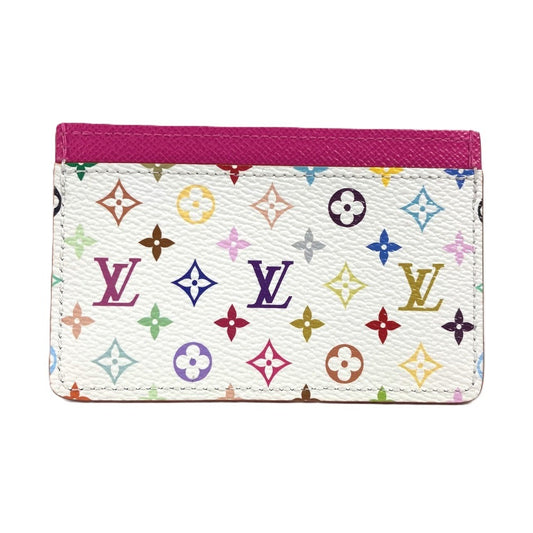 LOUIS VUITTON M13403 モノグラムマルチカラー 村上隆 ポルト カルト・サーンプル 名刺入れ パスケース カードケース モノグラムマルチカラーキャンバス レディース マルチカラー ホワイト - brandshop-reference