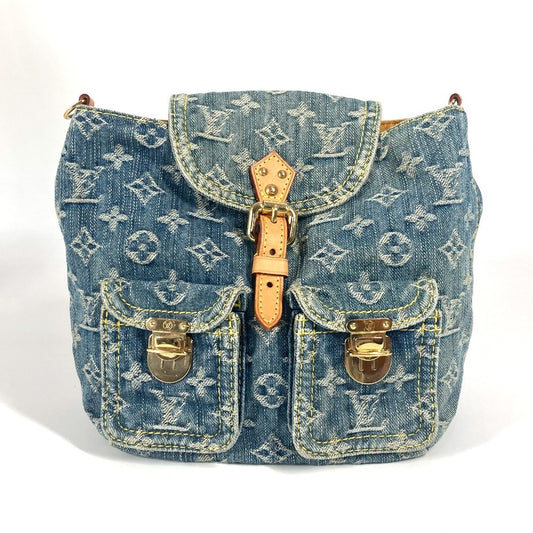 LOUIS VUITTON M95057 モノグラムデニム サックアドPM カバン リュック リュックサック モノグラムデニムキャンバス レディース ブルー