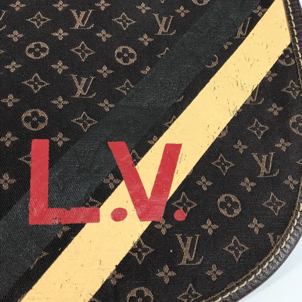 LOUIS VUITTON M40021 Monogram Minilan Aman Bag Crossbody Flap Shoulder Bag Monogram Minilan Canvas Women's Brown