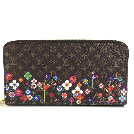 LOUIS VUITTON M14162 Japan-exclusive LV x TM Zippy Wallet Monogram Takashi Murakami Round Zip Long Wallet Monogram Canvas Unisex Brown