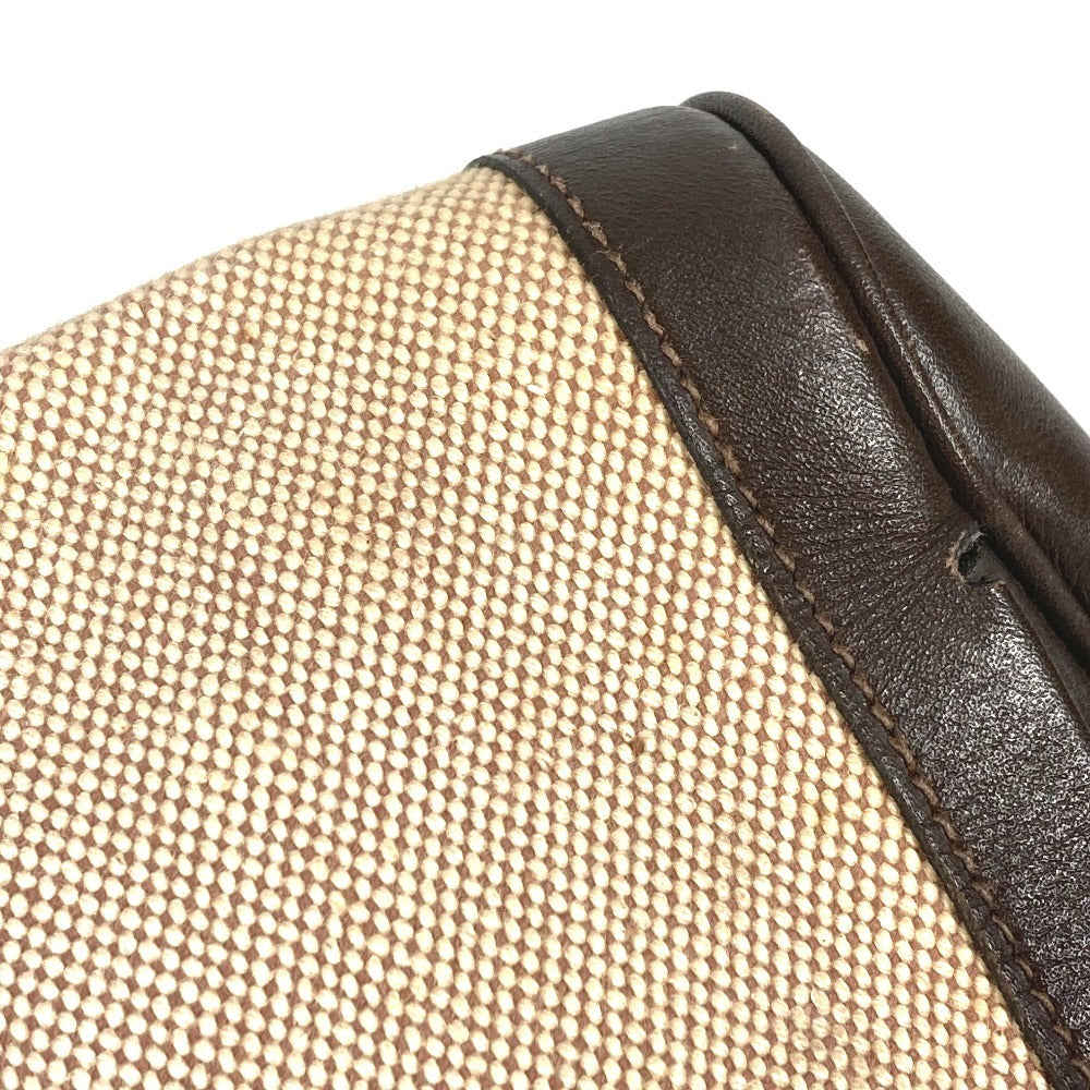 HERMES Equi Pouch Flap Bag Second Bag Clutch Bag Leather/Canvas Unisex Beige