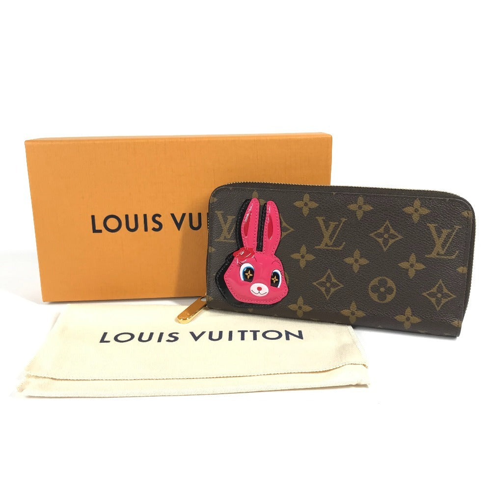 Louis Vuitton M83689 Monogram Nicolas Ghesquière Zippy Wallet Round Zipper Long Wallet Monogram Canvas Wanita Pink