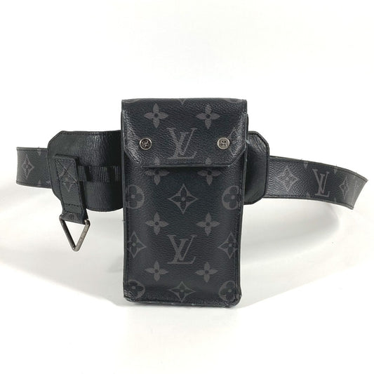 LOUIS VUITTON M0235U Monogram Eclipse Santur Utility 35mm Belt Bag, Body Bag, Waist Bag in Monogram Eclipse Canvas, Men's, Black