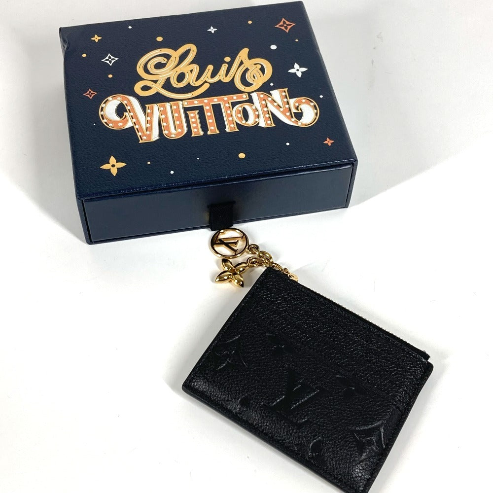 LOUIS VUITTON M82639 Monogram Empreinte Card Case Porto Cult Flora Wallet Coin Purse Business Card Holder Pass Case Coin Case Monogram Empreinte Leather Ladies Noir Black