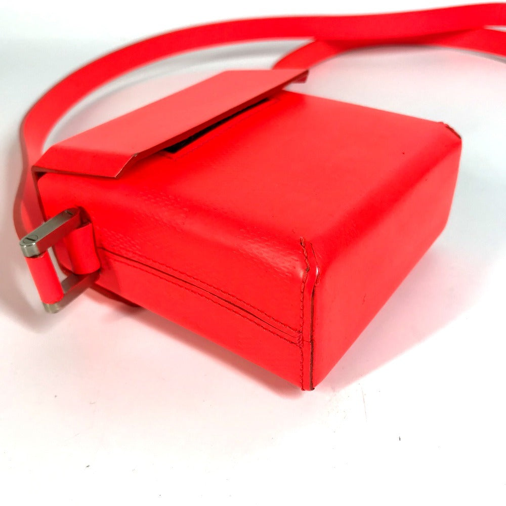 LOUIS VUITTON M92160 Damier Glace Marty Shoulder Bag, Crossbody Flap Pochette, Damier Glace Leather, Unisex, Coral and Red