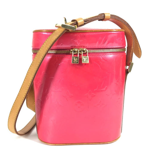 Louis vuitton m91259 monogram vernis sullivan beg menegak pochette crossbody bahu beg monogram vernis kanvas wanita merah jambu merah jambu merah jambu