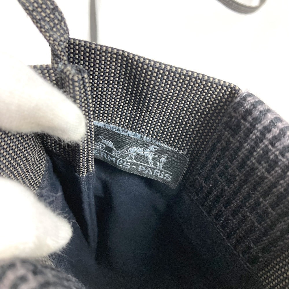 HERMES Yale Line Pouch Pochette Crossbody Shoulder Bag Polyester Unisex Gray