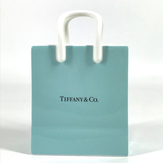 TIFFANY & Co. Shopping Bag-Shaped Logo Organizer, Ceramic, Unisex, Blue