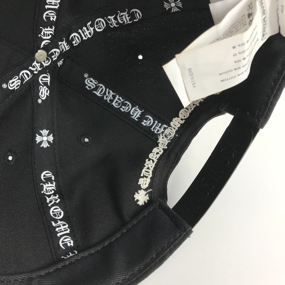 CHROME HEARTS CHロゴ バイカラー 帽子 キャップ帽 ベースボール キャップ コットン ユニセックス ブラック