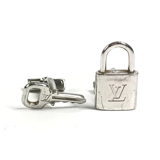 LOUIS VUITTON M64600 Damier Case with Button de Manchette Cadena et Clés Cufflinks, Men's Silver, AG925