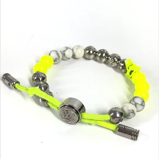LOUIS VUITTON M00510 Monogram Beaded Bangle Bracelet, Metal, Women's, Yellow