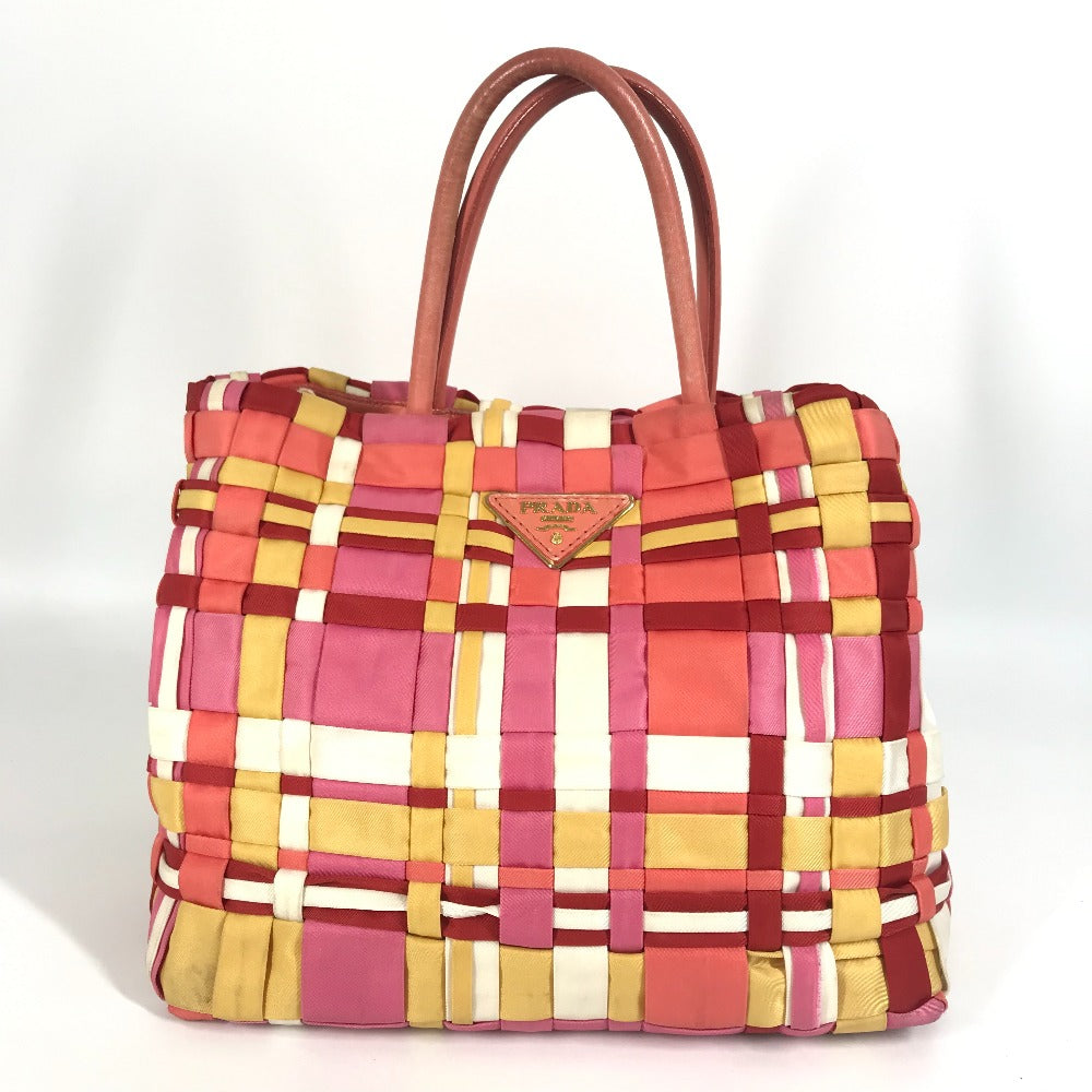 PRADA 編み込み ロゴ トライアングルロゴ 三角ロゴ プレート カバン