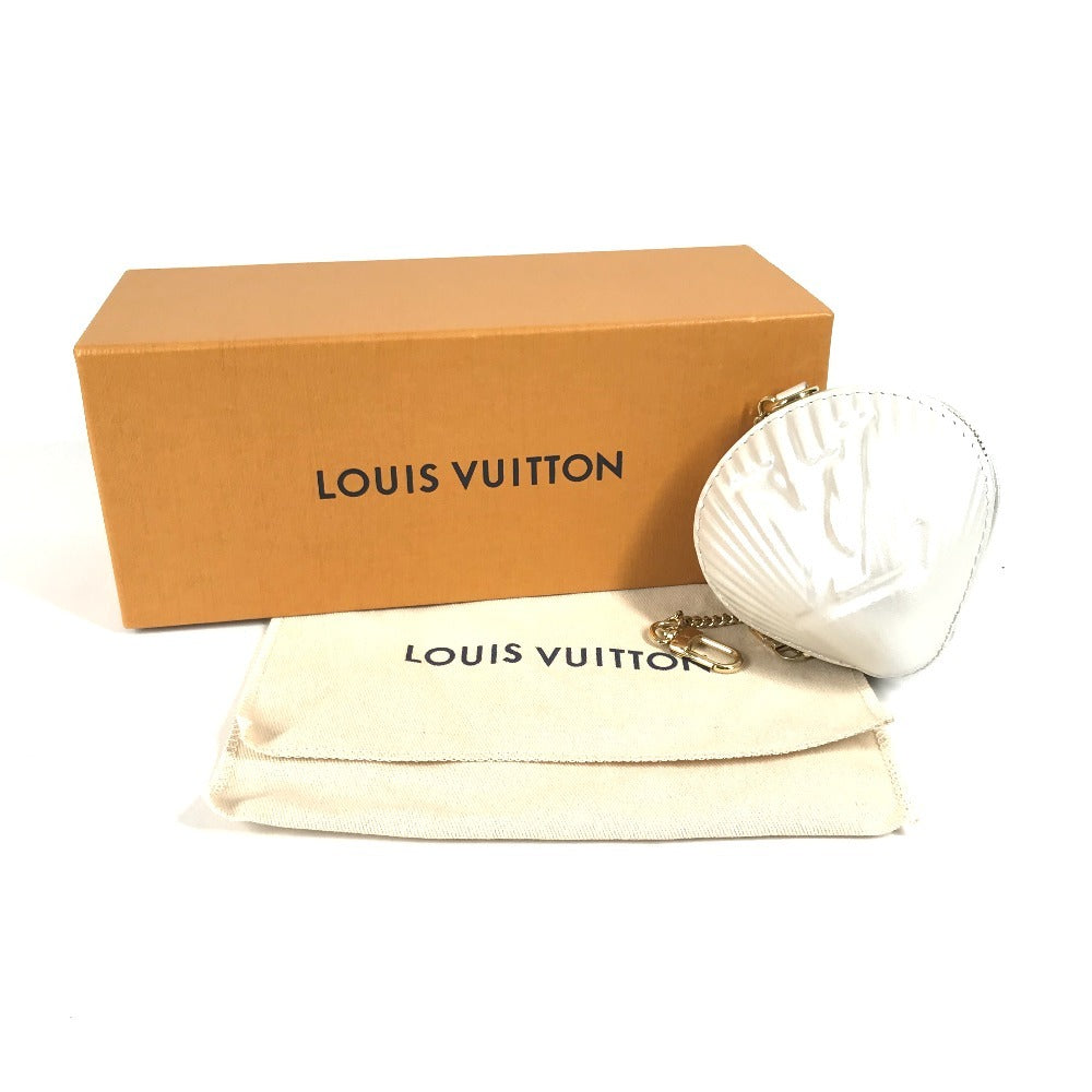 LOUIS VUITTON M92508 By the Pool Shell Coin Purse Wallet with Keychain and Chain Charm, Leather, Women's, Shaded Blue, White