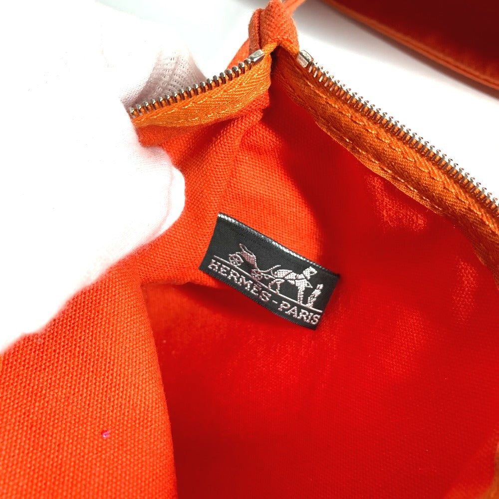 HERMES ポーチ付き ビッグバッグ ボストンバッグ パニエドプラージュGM パニエドプラージュ GM カバン トートバッグ ショルダーバッグ 肩掛け ハンドバッグ コットン ユニセックス オレンジ