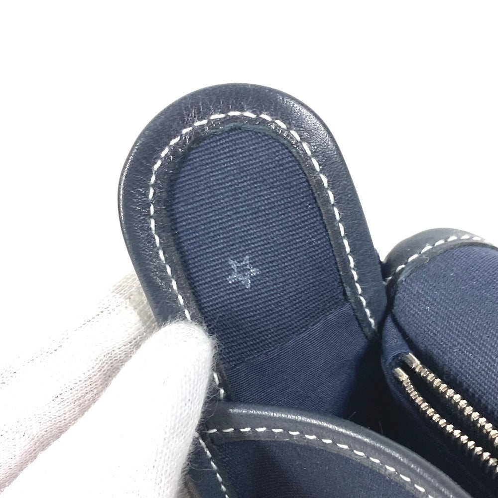 HERMES ブエナベンチュラPM ブエナベンチュラ PM 斜め掛け カバン フラップ ショルダーバッグ レザー/キャンバス ユニセックス ネイビー