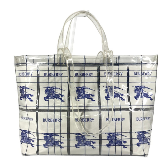 BURBERRY 8079639 EKD ロゴ カバン 肩掛け トートバッグ ショルダーバッグ ビニール ユニセックス クリア