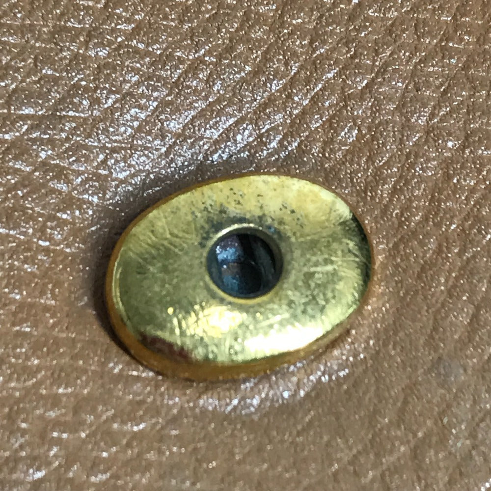 HERMES Hロゴ ヴィンテージ ポシェットリオ ポシェットリオ クラッチバッグ カバン ポーチ セカンドバッグ レザー ユニセックス ブラウン