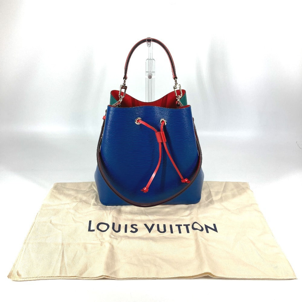 LOUIS VUITTON M55395 Epi NeoNoe Shoulder Bag, Drawstring, Crossbody, Tricolor, Epi Leather, Unisex, Blue