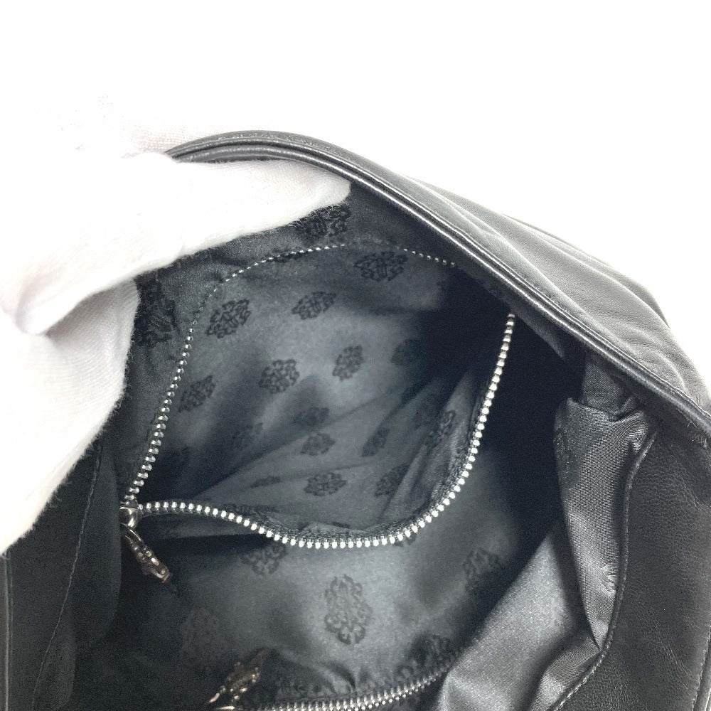 CHROME HEARTS Bi-fold Pyramid Stud Dagger Zip Clutch Bag, Leather, Unisex, Black