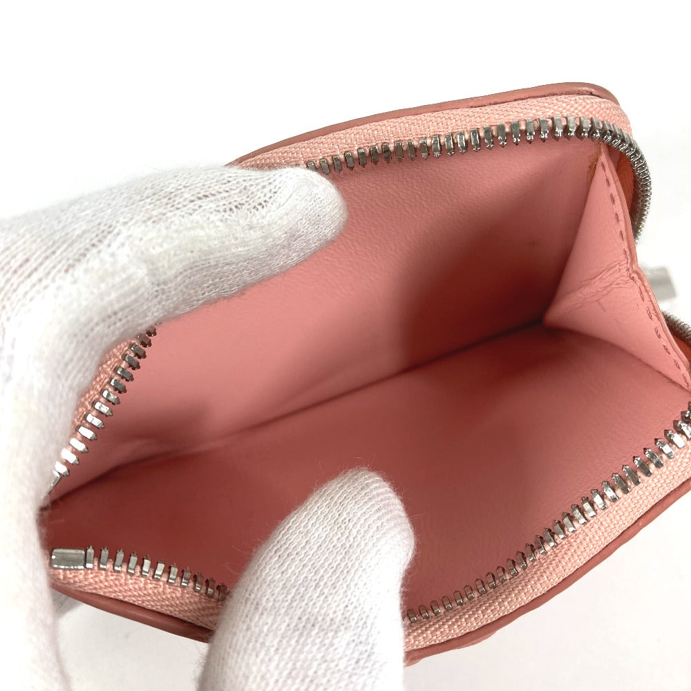 TIFFANY&Co. リターントゥハート ロゴ L字ファスナー 小銭入れ 財布 コインケース レザー レディース ピンク