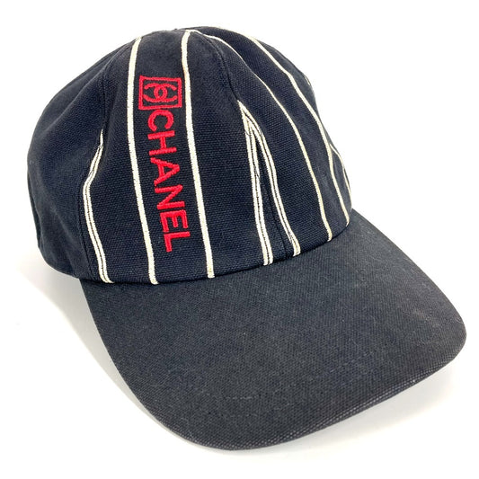 CHANEL Sports CC Coco Mark Logo Hat/Cap/Baseball Cap, Cotton, Unisex, Navy