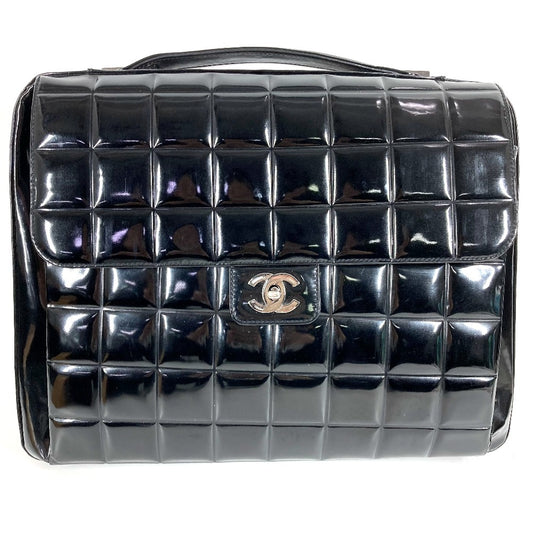CHANEL Flap CC Coco Mark Logo Beach Bag, Handbag, Document Bag, Briefcase, Business Bag, Enamel, Unisex, Black