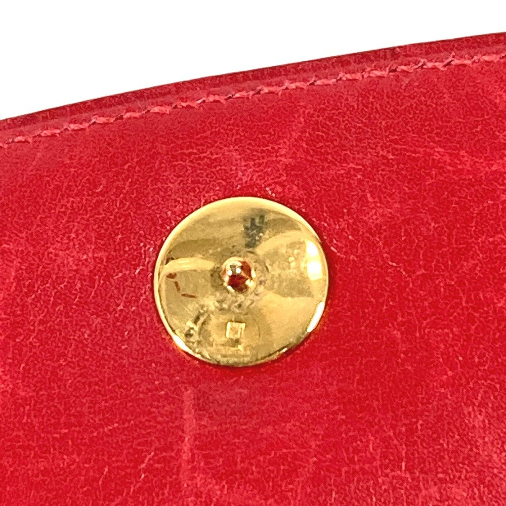 Vintage HERMES H logo Pochette Rio clutch bag, pouch, or second bag in unisex leather, red.