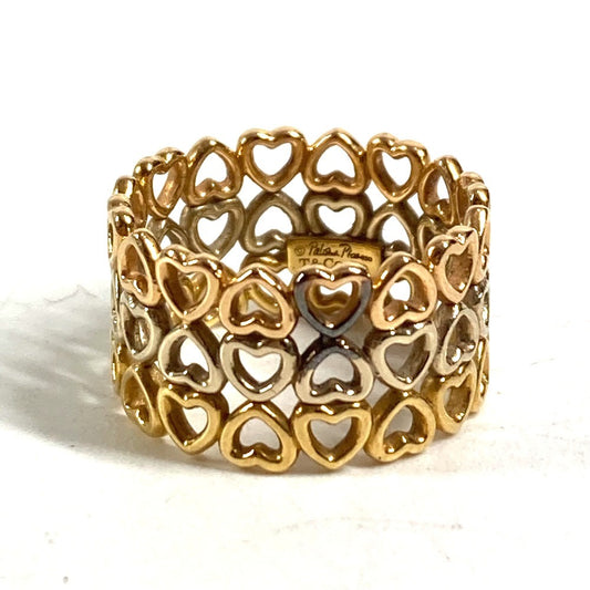 TIFFANY&Co. K18 18K 金 クラウンオブハート 3連 トリプルハート アクセサリー ジュエリー スリーカラー リング・指輪 Au750 レディース ゴールド