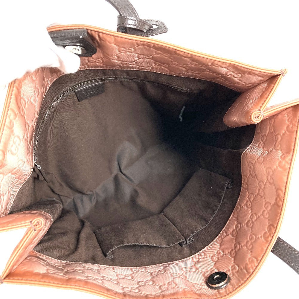 GUCCI GG logo vertical tote bag, nylon/leather handbag, unisex, pink beige