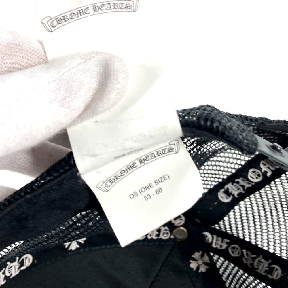 CHROME HEARTS ロゴ バイカラー メッシュ 帽子 キャップ帽 ベースボール メッシュ キャップ コットン ユニセックス ブラック