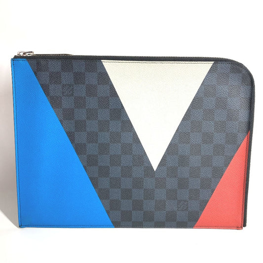 LOUIS VUITTON N41594 アメリカズカップ ダミエグラフィット ポシェット・ジュールGM ポーチ カバン セカンドバッグ L字ファスナー クラッチバッグ ダミエグラフィットキャンバス ユニセックス ブラック