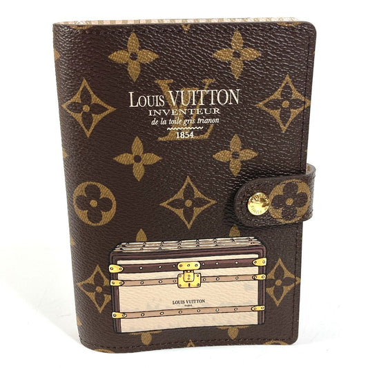 LOUIS VUITTON R20028 モノグラムトランク&ロック アジェンダPM システム手帳 ステーショナリー 手帳カバー モノグラムキャンバス ユニセックス ブラウン