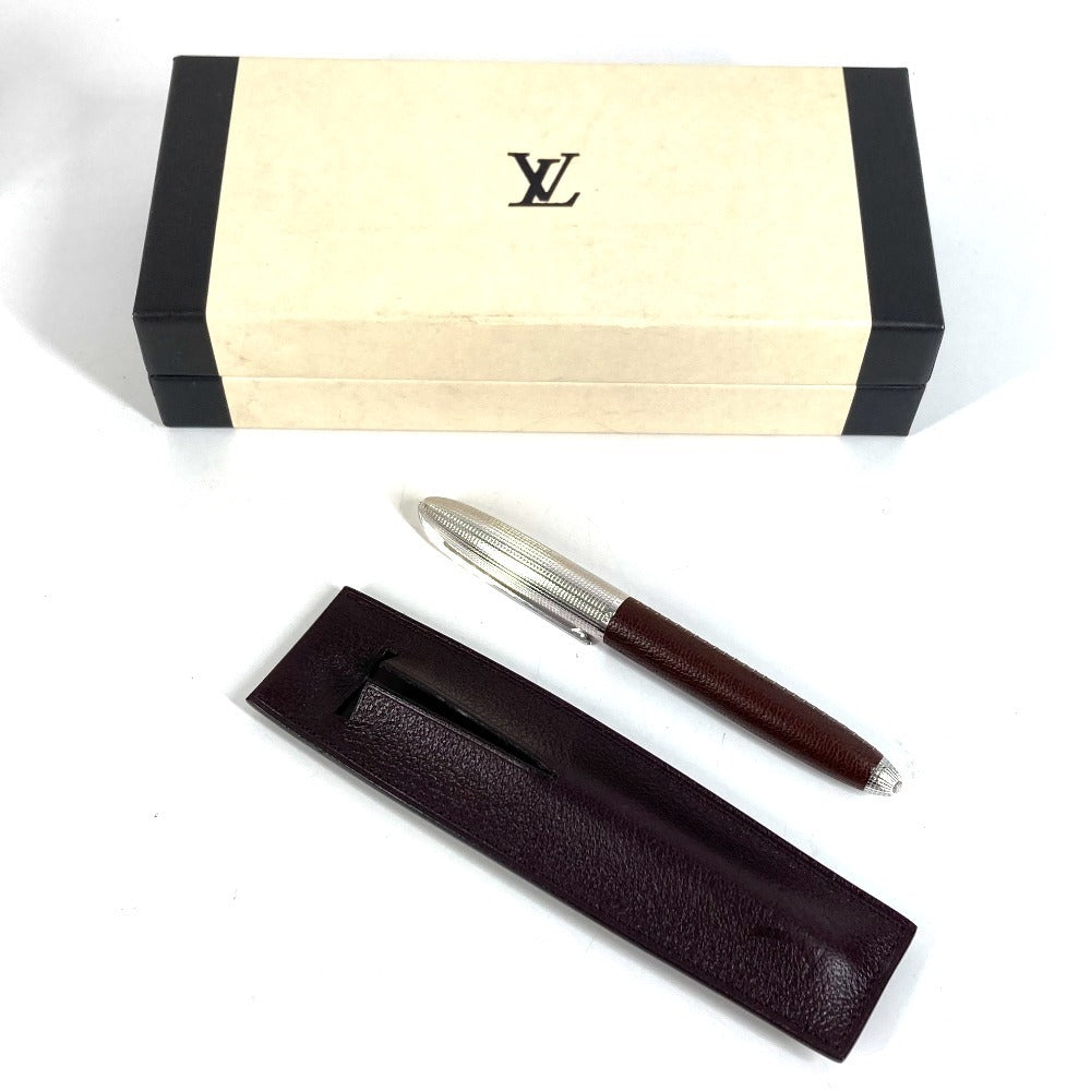 LOUIS VUITTON N75403 Ballpoint pen with pen case Pen Logo Writing instrument Stationery Ballpoint pen Unisex Brown