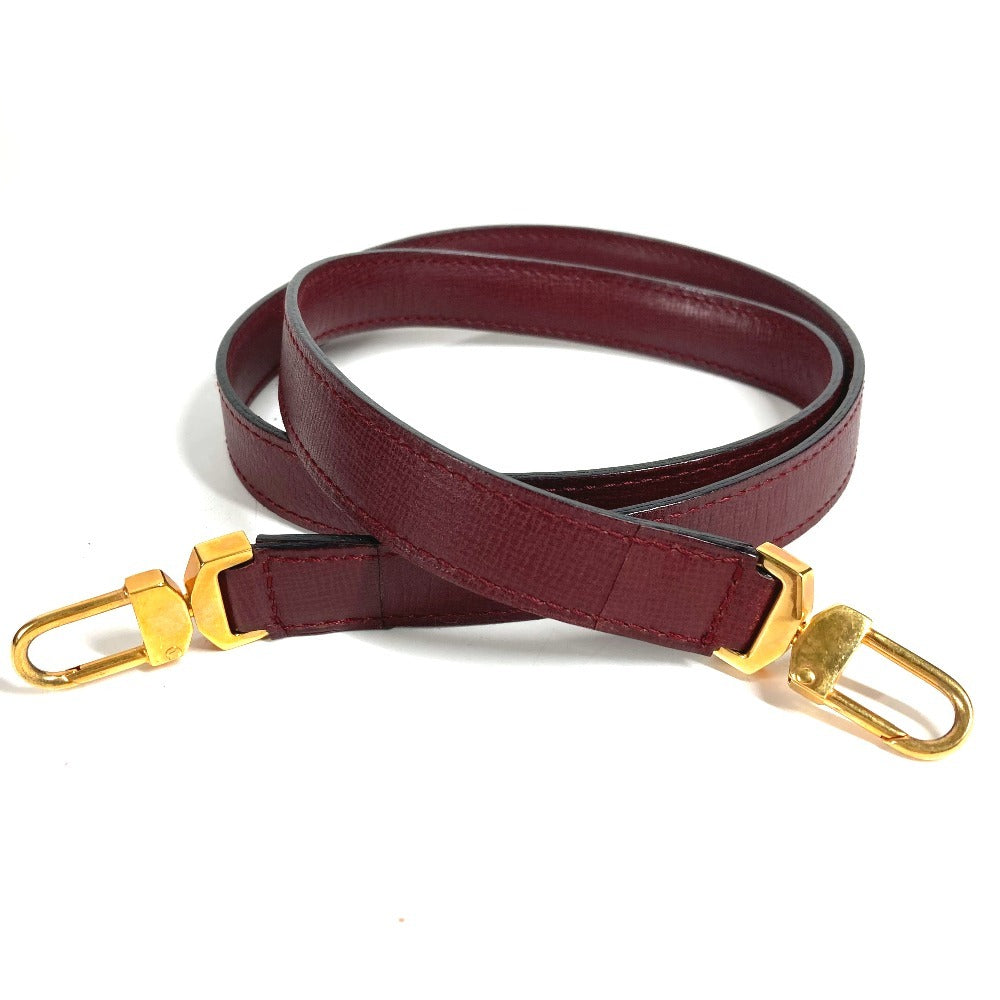 CARTIER マストライン ロゴ 2WAYバッグ トートバッグ ハンドバッグ カバン ビジネスバッグ レザー ユニセックス ワインレッド