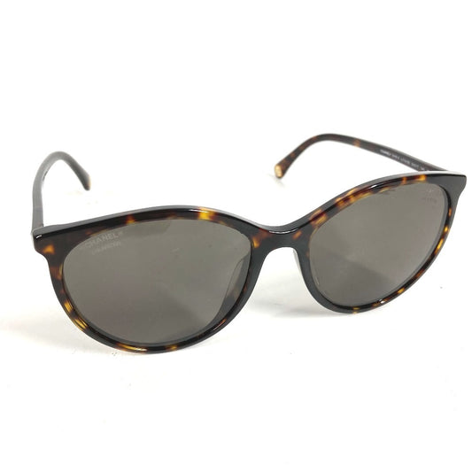 CHANEL 5448-A CC Coco Mark Logo Eyeglasses Eyewear Glasses Sunglasses Plastic Unisex Brown