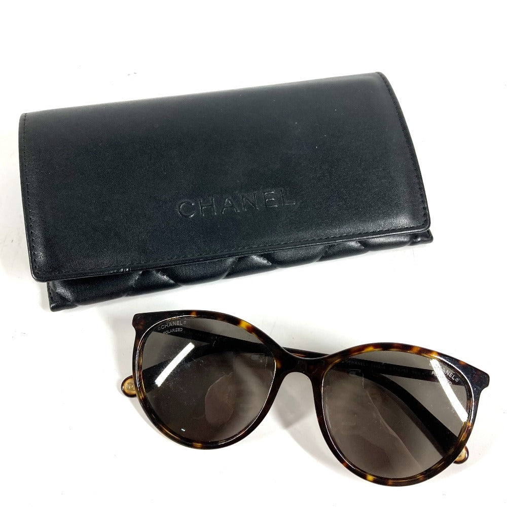 CHANEL 5448-A CC Coco Mark Logo Eyeglasses Eyewear Glasses Sunglasses Plastic Unisex Brown