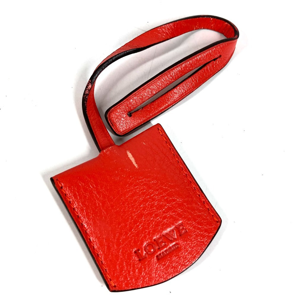 LOEWE ロゴ ヘリテージ カバン 肩掛け トートバッグ ショルダーバッグ レザー ユニセックス オレンジレッド系