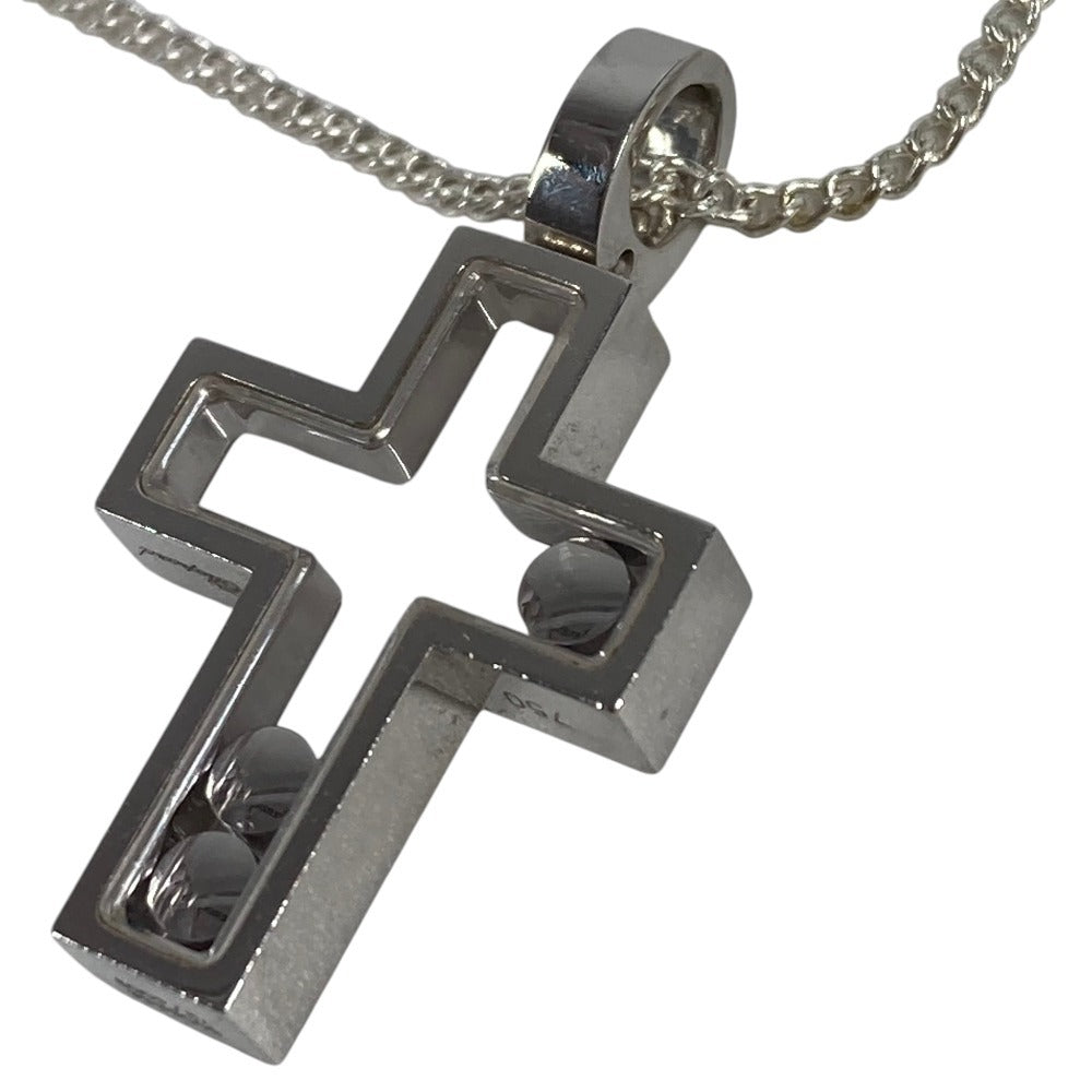 Chopard ダイヤ ハッピーダイヤモンド クロス ネックレス ジュエリー アクセサリー K18 金 18K ペンダントトップ WG750 レディース シルバー