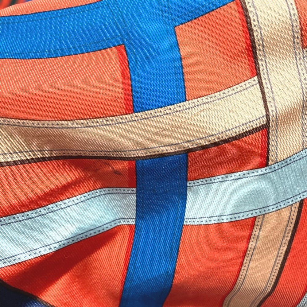 HERMES カヴァルカドゥール エアシルク ダッフル 44 カバン ボストンバッグ 肩掛け ショルダーバッグ シルク ユニセックス オレンジ