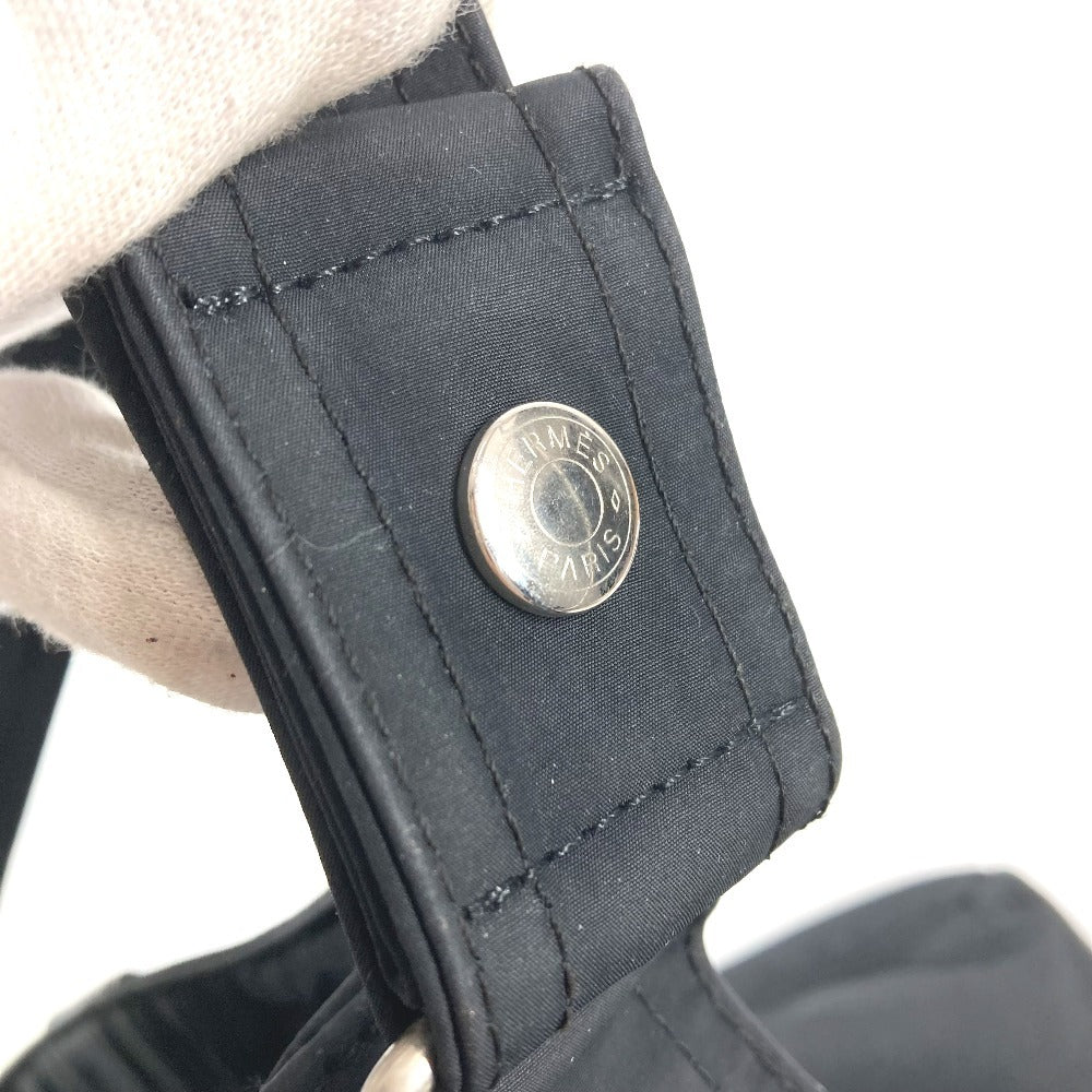 HERMES アカプルコ バンドリエール PM カバン 斜め掛け ポシェット ショルダーバッグ ナイロン ユニセックス ブラック