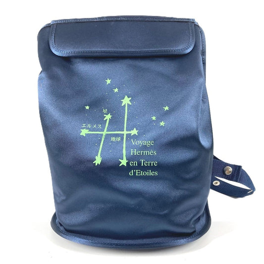 HERMES シェルパ 星を巡る旅展 1999年 限定商品 カバン バックパック リュックサック ナイロン ユニセックス ブルー