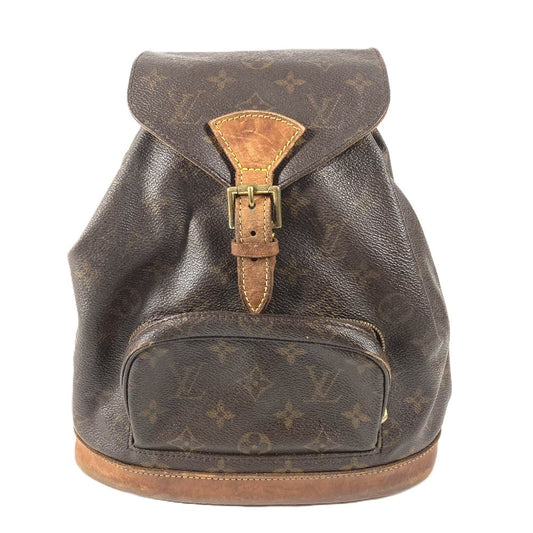 LOUIS VUITTON M51136 モノグラム モンスリMM バックパック リュックサック モノグラムキャンバス ユニセックス ブラウン