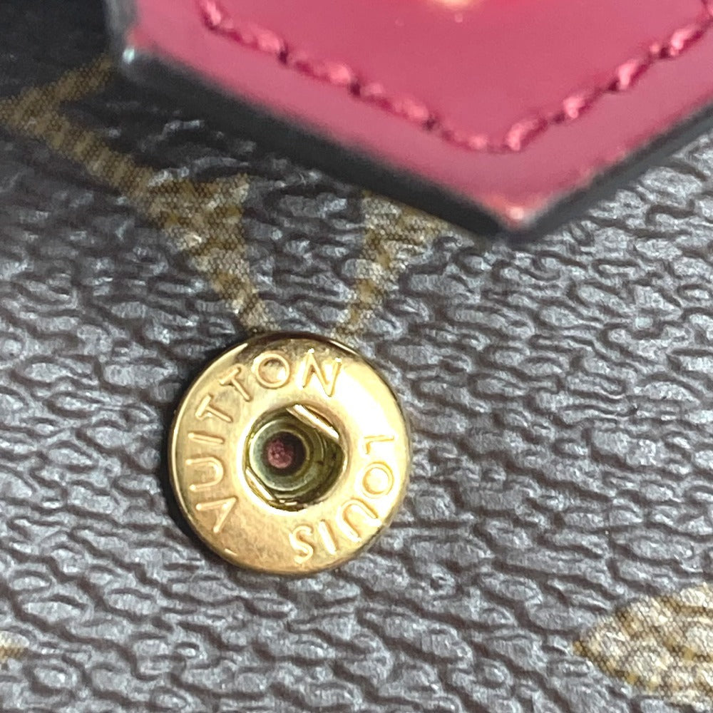 LOUIS VUITTON M69762 モノグラム ポルトカルト 名刺入れ パスケース カードケース モノグラムキャンバス ユニセックス フューシャ ブラウン
