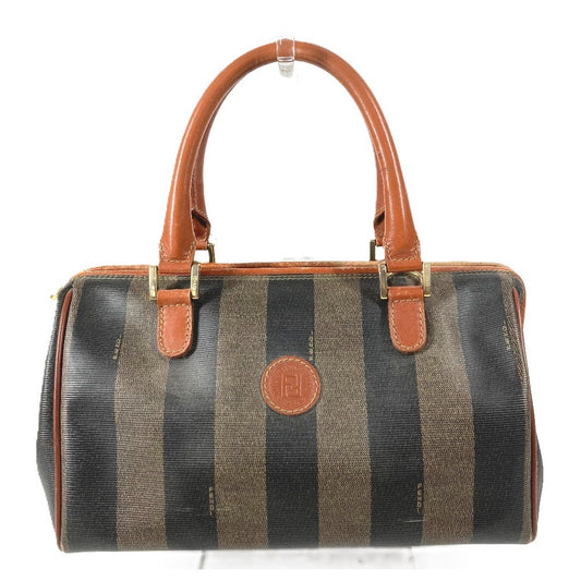 FENDI ヴィンテージ ペカン カバン ミニボストンバッグ ハンドバッグ PVC/レザー ユニセックス カーキ